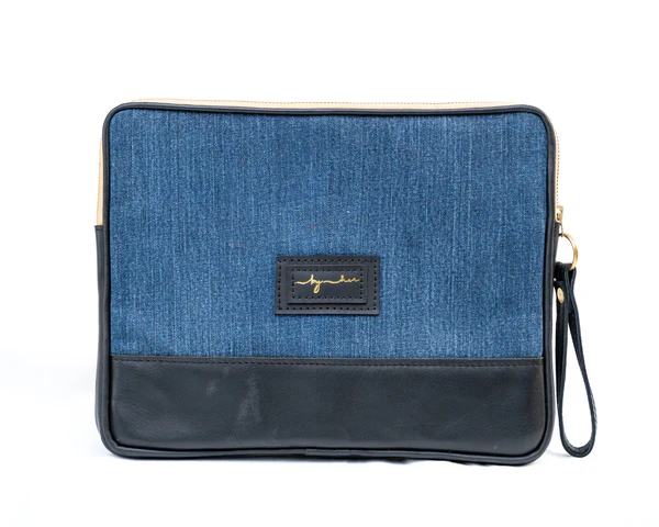 Leather Jean IPad Sleeve (Black IS003)